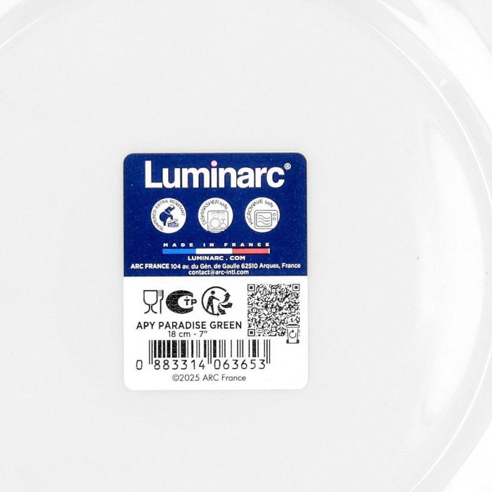 Plato Postre Opal Apy Paradise Verde Luminarc 18 cm 2 Plato Postre Opal Apy Paradise Verde Luminarc 18 cm 2