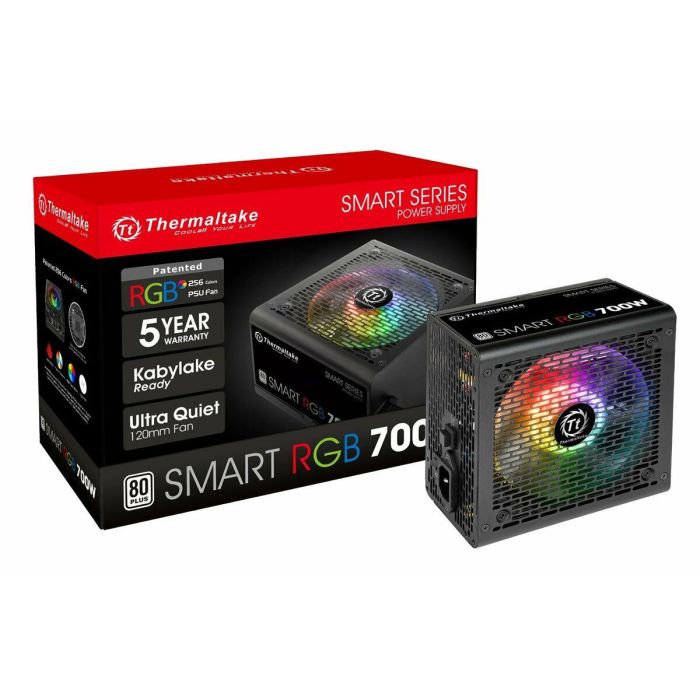 Thermaltake Smart RGB Fuente de Alimentación ATX 700W con Certificación 80 PLUS para PC, Conector 20+4 Pin, Ventilador Activo 12cm, Color Negro 3 Thermaltake Smart RGB Fuente de Alimentación ATX 700W con Certificación 80 PLUS para PC, Conector 20+4 Pin, Ventilador Activo 12cm, Color Negro 3