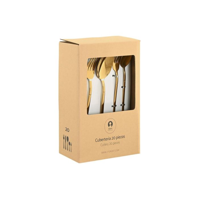 Cuberteria Basicos DKD Home Decor Dorado 7 x 24 x 17 cm Set de 20 1 Cuberteria Basicos DKD Home Decor Dorado 7 x 24 x 17 cm Set de 20 1