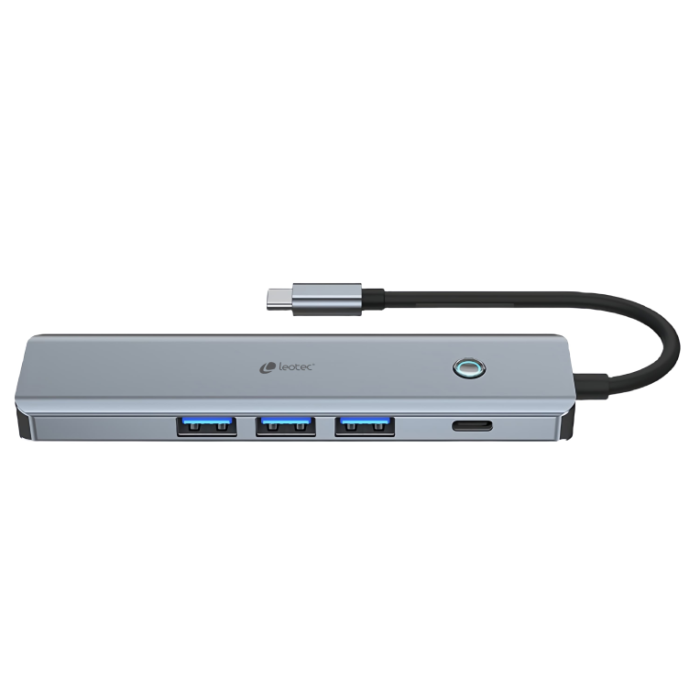 LEOTEC LEDS05 Docking Station USB-C 5 en 1 Base Portátil con Replicador de Puertos HDMI 4K, 3x USB 3.0, Carga PD 100W, Aluminio Gris LEOTEC LEDS05 Docking Station USB-C 5 en 1 Base Portátil con Replicador de Puertos HDMI 4K, 3x USB 3.0, Carga PD 100W, Aluminio Gris