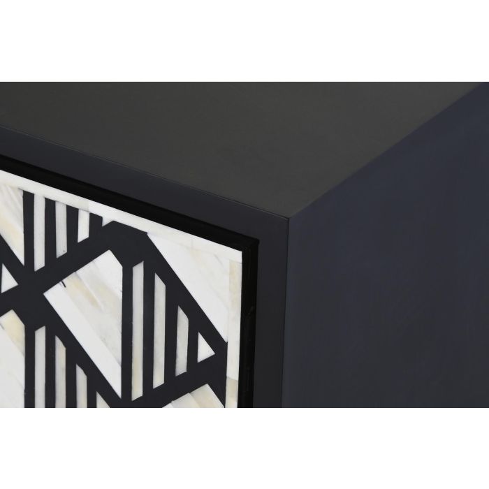 DKD Home Decor Mueble TV Moderno Negro Gris 40 x 50 x 170 cm 2