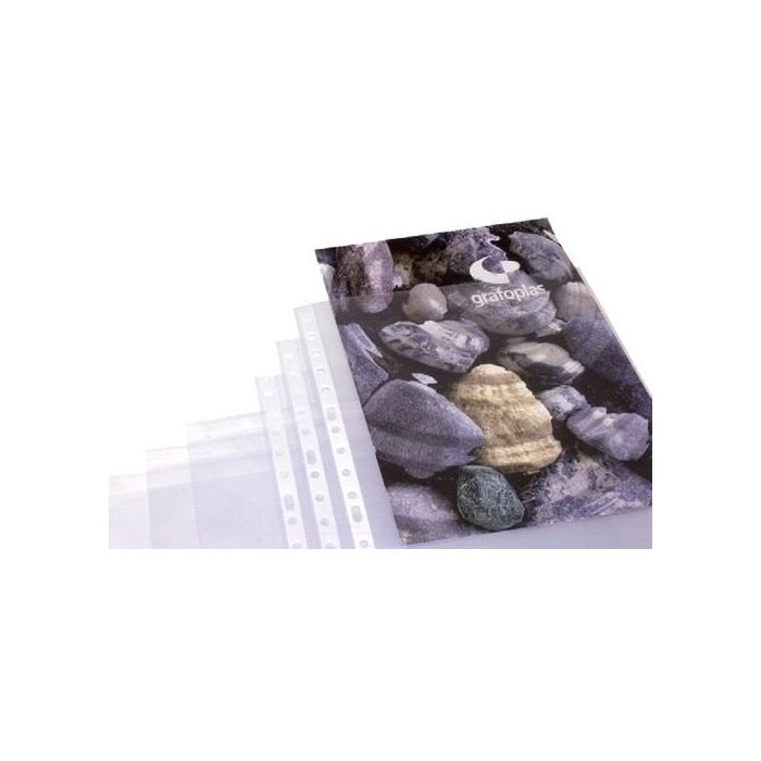 Grafoplás Funda Clásica PP Extra A5 Multitaladro 11 Lomo Reforzado Transparente - 100 Unidades