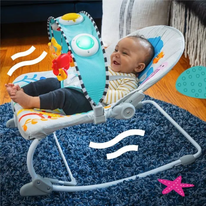 BABY EINSTEIN BE74451167872 Tumbona Columpio Ocean Explorers Musical Rocker para Niños de 0 a 30 Meses 3