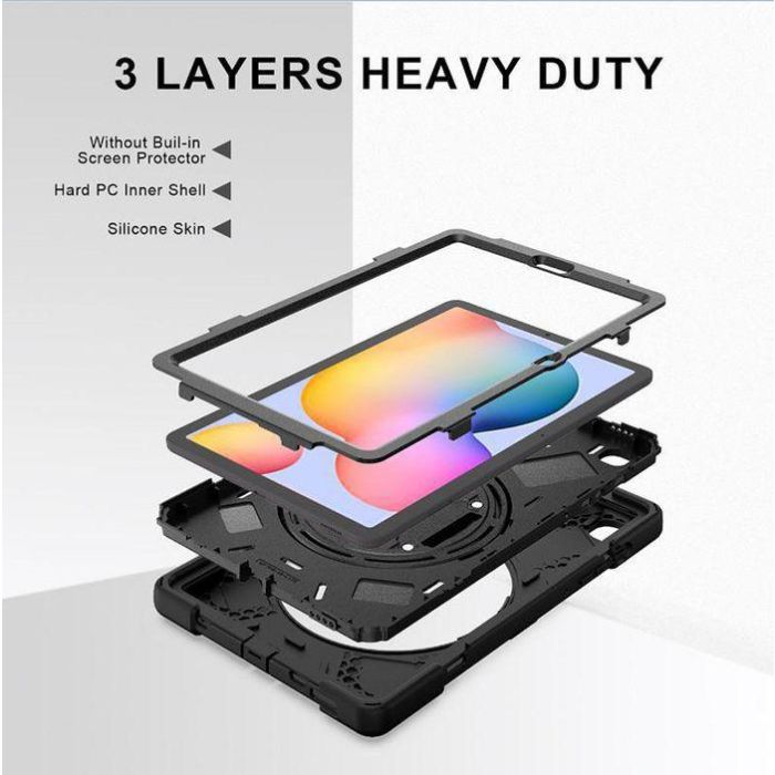 eSTUFF Galaxy Tab S6 Lite 2024/2022/2020 AUSTIN Defender Case without built-in screen protector - Black 1 eSTUFF Galaxy Tab S6 Lite 2024/2022/2020 AUSTIN Defender Case without built-in screen protector - Black 1