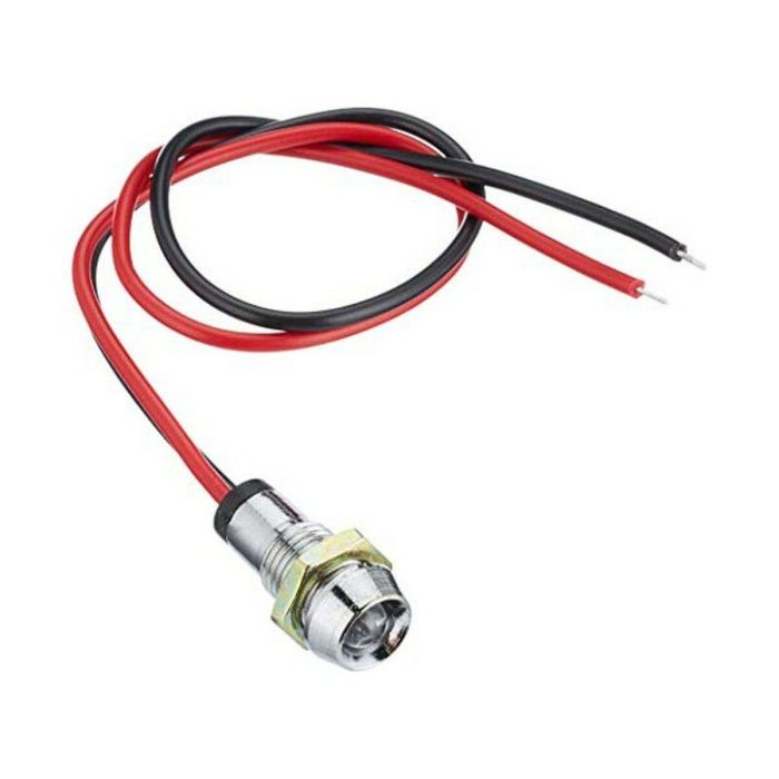 Foliatec FO33142 Luz LED de Control de Colores para Vehículo 12V, Iluminación Ambiental Cromada Ø 10 mm, Aplicación Universal (1 Unidad)