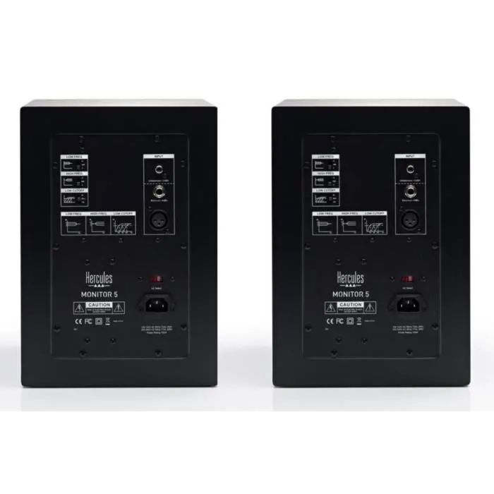 Hercules Monitor de Altavoz 5 - 2x80 Watts RMS - 160 Watts Peak Power - Woofer 5' Kevlar 2