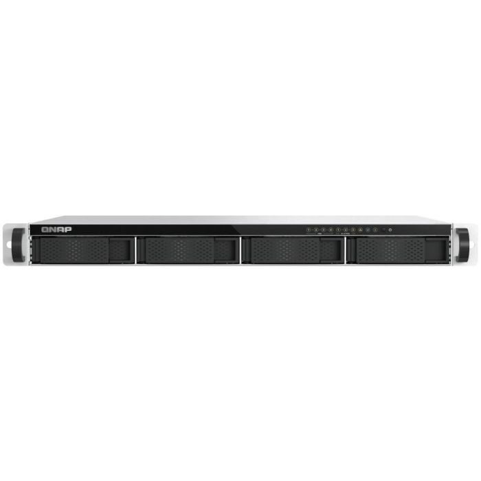 QNAP TS-h765eU NAS Bastidor 1U Intel Atom 8 GB DDR5 QuTS hero, 4 bahías 3.5", 3 ranuras NVMe PCIe E1.S/M.2, 10GbE