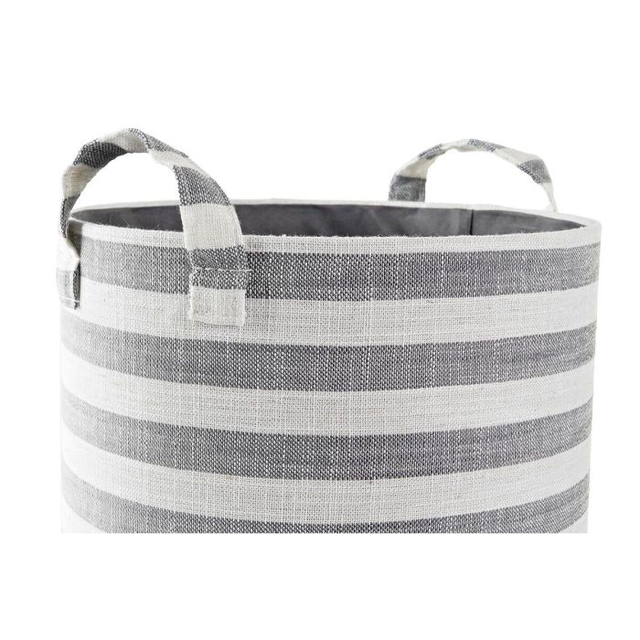 Cesta Basicos DKD Home Decor Gris Blanco 35 x 40 x 35 cm Set de 3 1 Cesta Basicos DKD Home Decor Gris Blanco 35 x 40 x 35 cm Set de 3 1