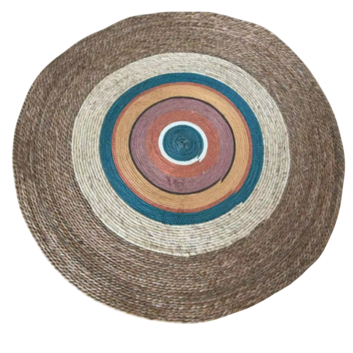 DKD Home Decor Alfombra Firope Árabe de Poliéster Multicolor 120 x 120 x 0.5 cm