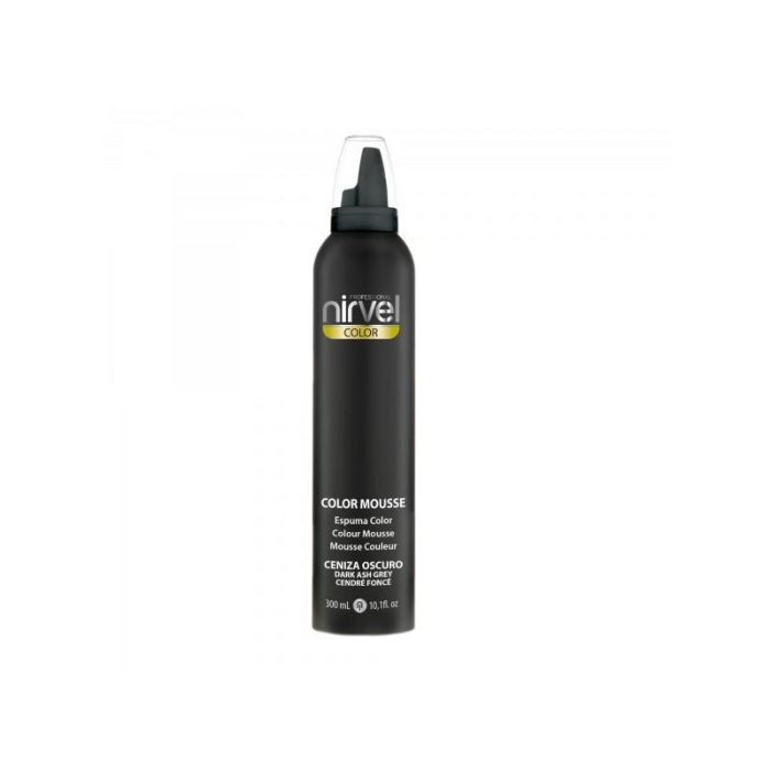 Nirvel Color Mousse Ceniza Oscuro 300 ml - Tinte temporal para cabello, aporta volumen y fijación