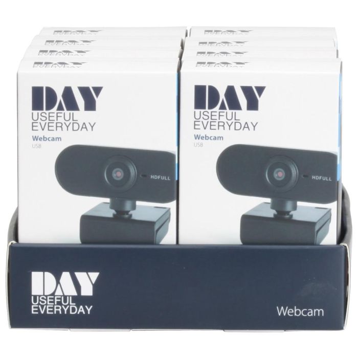 Day Webcam USB Full HD 1080P 2 Megapíxeles 70° Ángulo de Visión Micrófono Integrado Interfaz USB 2.0 6