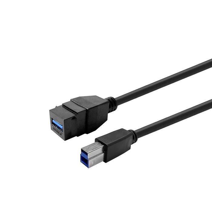 Vivolink Cable USB3.0 Activo A-Hembra a B-Macho para Instalación Profesional Ultra Flexible y Duradero