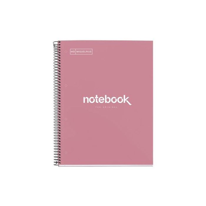 Miquelrius Cuaderno Emotions Rose Dust Espiral DIN A4 Microperforado 80 Hojas 90g Cuadrícula 5mm