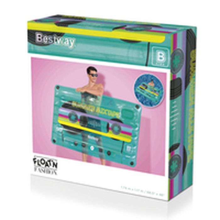 Bestway Colchoneta Hinchable Retro Cassette 174x117 cm Playa y Piscina 43649 6