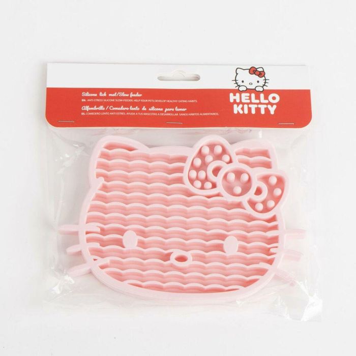 Hello Kitty Comedero de Silicona para Perro, Cuenco Rosa para Mascotas con Diseño Oficial Hello Kitty, 18.5 x 12.7 x 2.0 cm 1