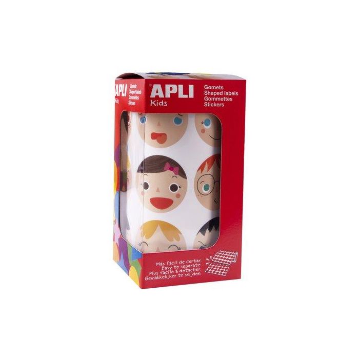 Gomets Apli Rollo 30H Circulo Ø 33 Mm 360 Uds.Tematicos Removibles Emociones (18771)
