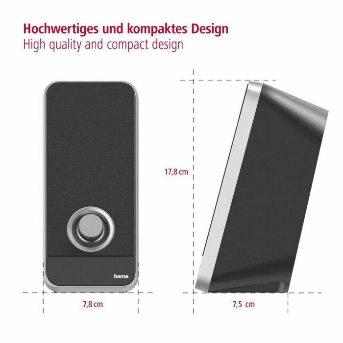 Altavoces PC Hama 00173133 Negro 6 W 4 W 5