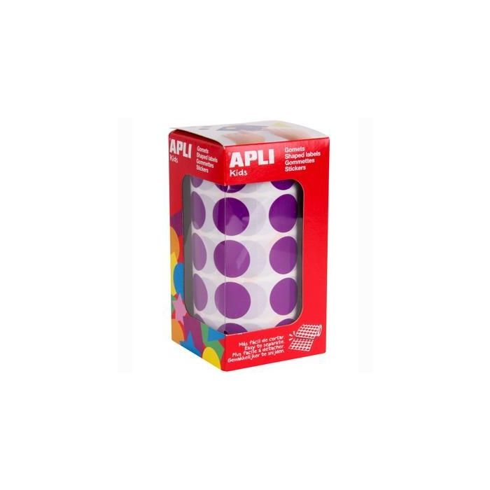 Apli Gomets Redondos 20 mm Rollo Lila Apli Gomets Redondos 20 mm Rollo Lila