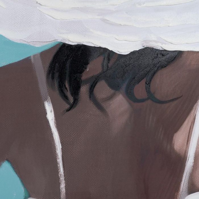 Cuadro Pintura Chica Lienzo Decoración 100 X 140 cm