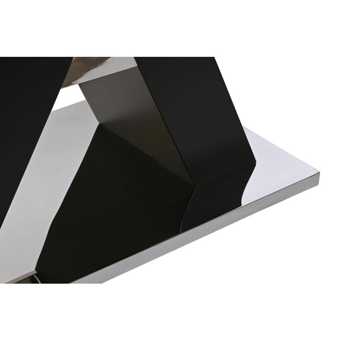 DKD Home Decor Mesa Comedor Moderno Negro Cristal Templado MDF Acero 180 x 90 x 76 cm 3 DKD Home Decor Mesa Comedor Moderno Negro Cristal Templado MDF Acero 180 x 90 x 76 cm 3