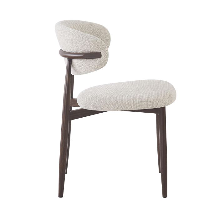 Silla Urban DKD Home Decor Crudo Nogal 52 x 78 x 54 cm (2 Unidades) 4