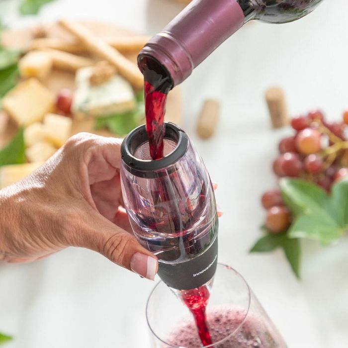 Aireador de Vino con Filtro, Soporte y Funda Wineir InnovaGoods 10 Aireador de Vino con Filtro, Soporte y Funda Wineir InnovaGoods 10