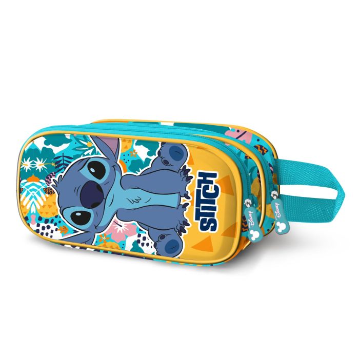 Estuche Portatodo 3D Doble Colors Disney Lilo y Stitch Turquesa