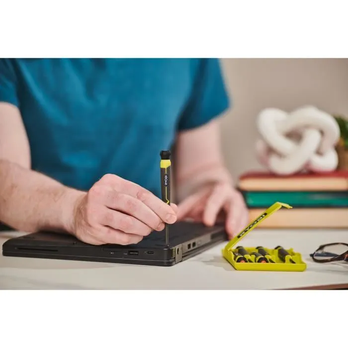 Ryobi RYO4892210225160 Juego de 6 Destornilladores de Precisión SL1 SL2 SL3 PH1 PH0 1