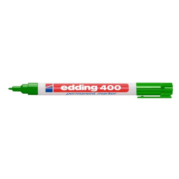 Rotulador Edding Marcador Permanente 400 Verde Punta Redonda 1 mm Recargable 10 unidades 1