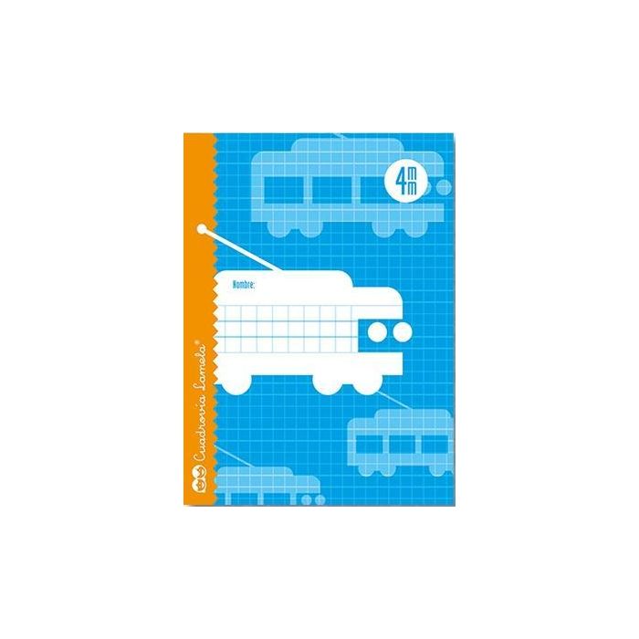 Lamela Libreta Grapada 30H 4º 70g Cuadrovía 4mm con Margen Cubierta Básica (Pack 15 Unidades) (15 Unidades)