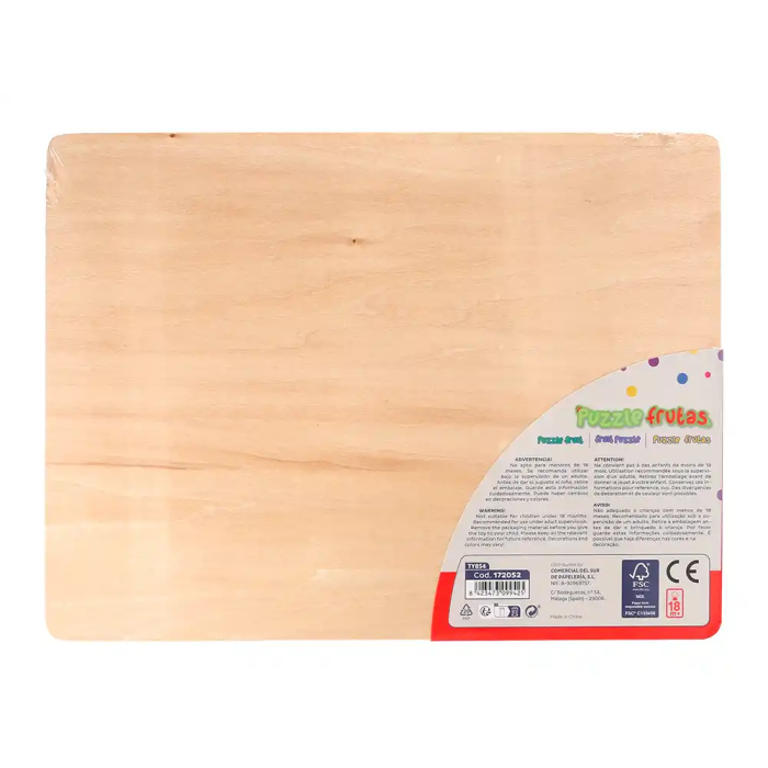 Imaginovo Puzle Infantil de Madera Frutas +18 Meses 10 Piezas 30x22.5x1.5cm 2