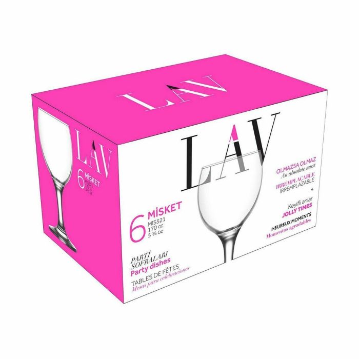 Set de Copas Misket 170 ml Ø 6,2 x 13,2 cm (6 Unidades) 1 Set de Copas Misket 170 ml Ø 6,2 x 13,2 cm (6 Unidades) 1