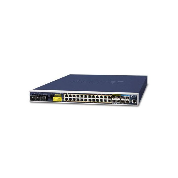 PLANET IGS-6325-24P4X Switch PoE Gestionable Industrial L3 24 Puertos Gigabit 802.3at + 4 SFP+ 10G 0 PLANET IGS-6325-24P4X Switch PoE Gestionable Industrial L3 24 Puertos Gigabit 802.3at + 4 SFP+ 10G 0