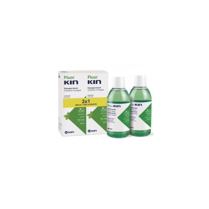 Fluor Kin Pack 2X1 Enjuage Anticaries 500Ml. Fluor Kin Pack 2X1 Enjuage Anticaries 500Ml.