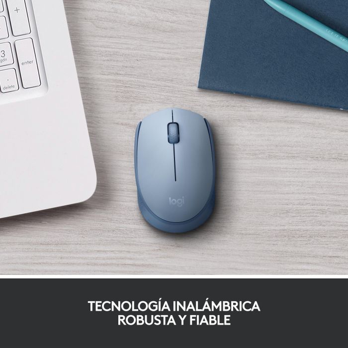 LOGITECH MOUSE RATON M171 OPTICO WIRELESS INALAMBRICO GRIS AZULADO 6 LOGITECH MOUSE RATON M171 OPTICO WIRELESS INALAMBRICO GRIS AZULADO 6