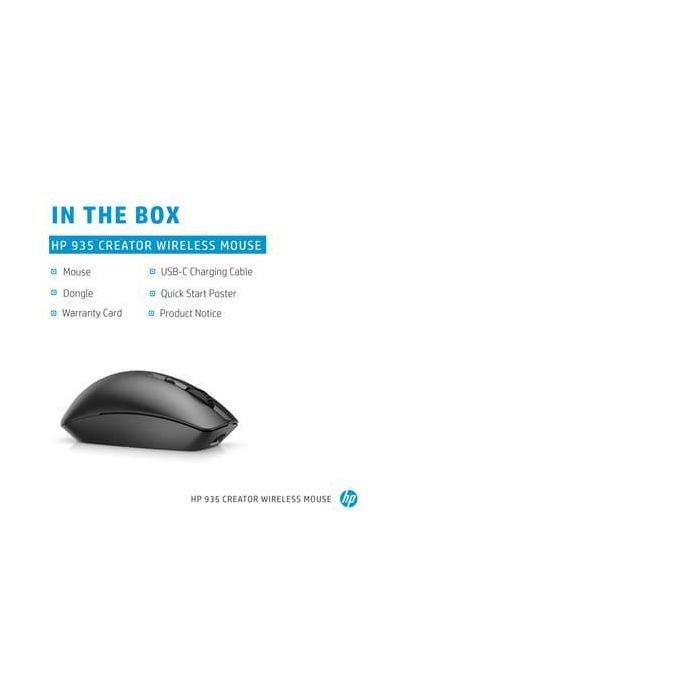 HP 935 Creator Ratón Inalámbrico Ergonómico Recargable 4000DPI Programable Multi-dispositivo Sensor Cristal Batería 12 Semanas Negro 17
