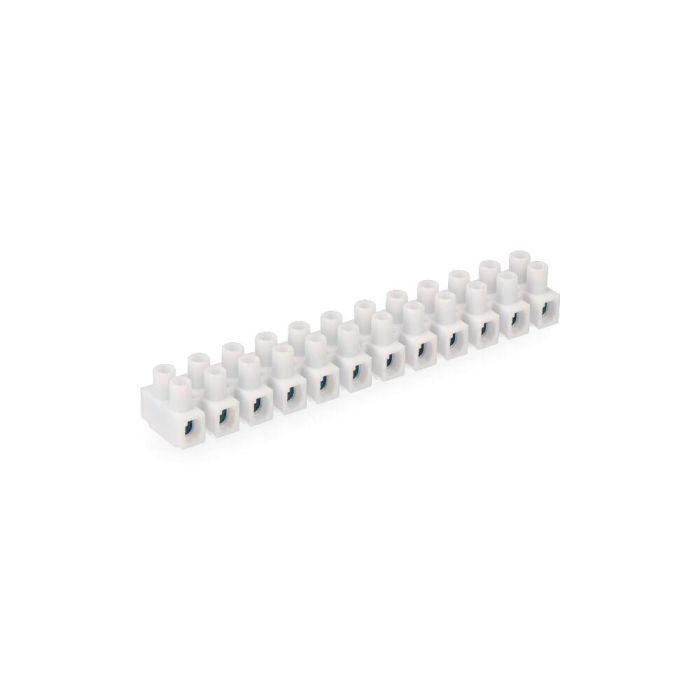 Edm Regleta de conexión 4mm a 6mm, 12 conectores, homologada, blanca