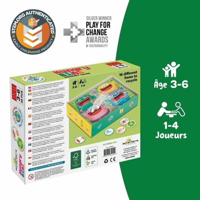 Adventerra GEO7640179640442 Juego Educativo Contenedores del Hambre para Aprender Clasificación Selectiva de Residuos por Colores 1 Adventerra GEO7640179640442 Juego Educativo Contenedores del Hambre para Aprender Clasificación Selectiva de Residuos por Colores 1