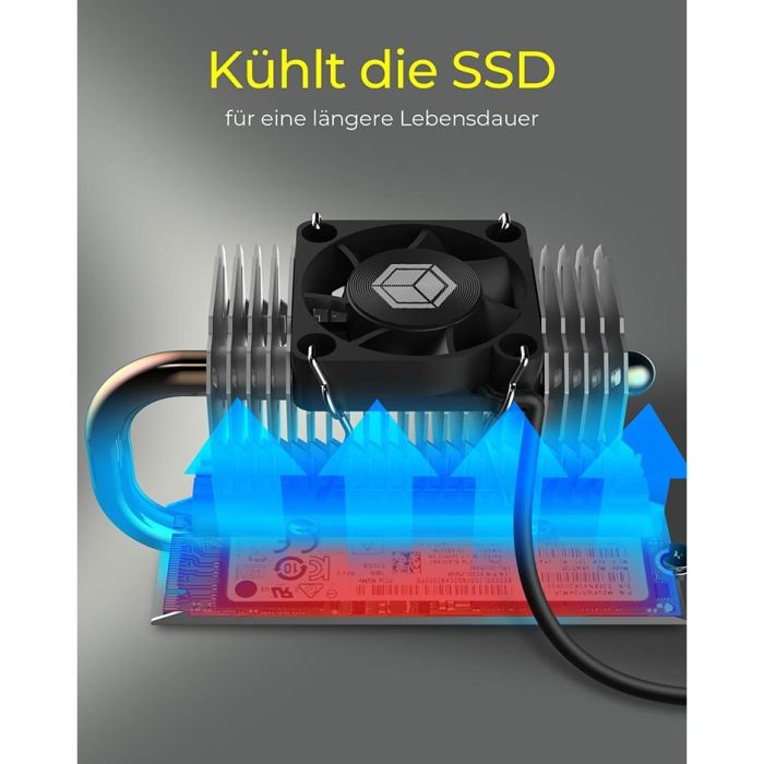 K Kühlkörper IcyBox SSD M.2 schwenkbar 5 K Kühlkörper IcyBox SSD M.2 schwenkbar 5