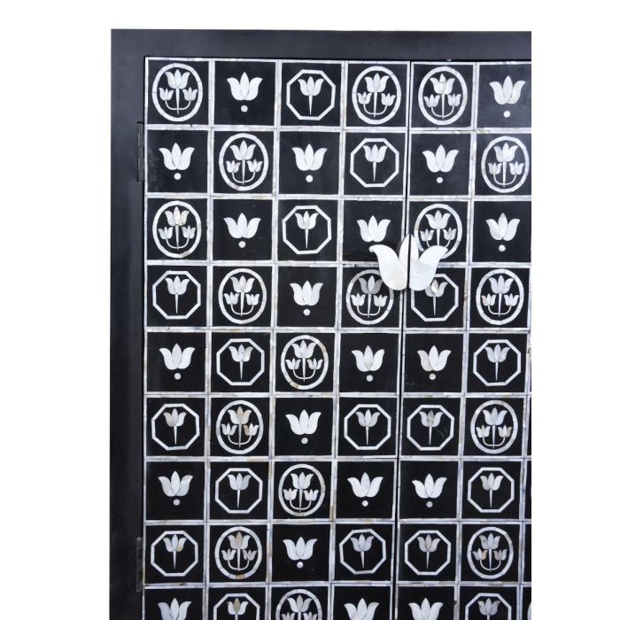 DKD Home Decor Bone 23 Mueble Bar Bicolor Negro 80 x 40 x 153 cm 3