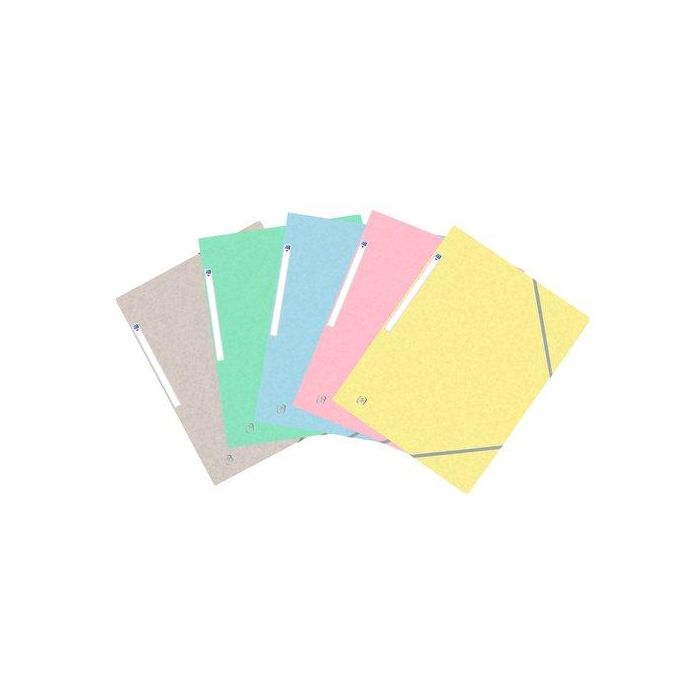 Carpeta De Gomas Y Solapas Oxford Carton Top File A4 Pack De 10 Col.Pastel Sur.(5)