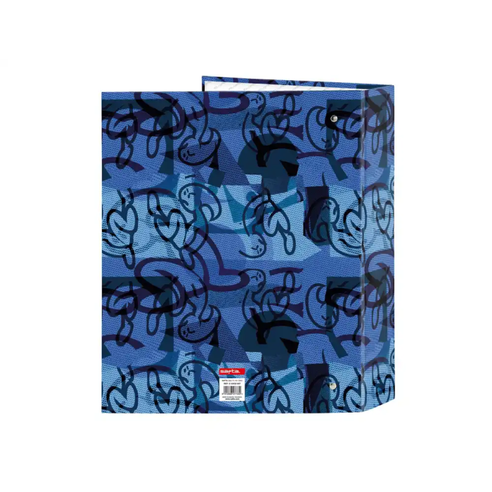 Carpeta de anillas El Niño Roller Azul Negro A4 27 x 33 x 6 cm 1