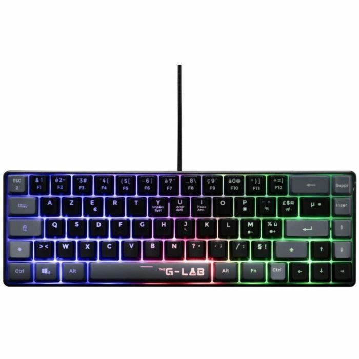 The G-Lab KEYZ-HYDRO-BKG/FR Teclado Gaming 60% Membrana Teclas Negro Gris The G-Lab KEYZ-HYDRO-BKG/FR Teclado Gaming 60% Membrana Teclas Negro Gris