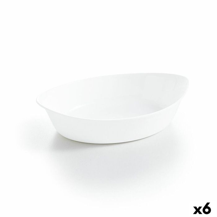 Fuente de Cocina Luminarc Smart Cuisine Ovalado Blanco Vidrio 25 x 15 cm (6 Unidades)