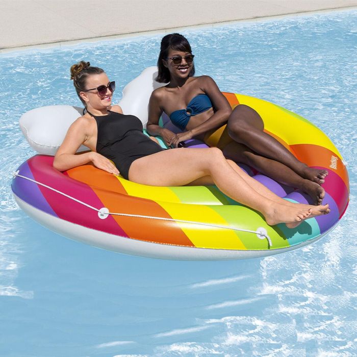 Bestway Isla Flotante Hinchable Arcoiris 175x163 cm Playa y Piscina 43722 18