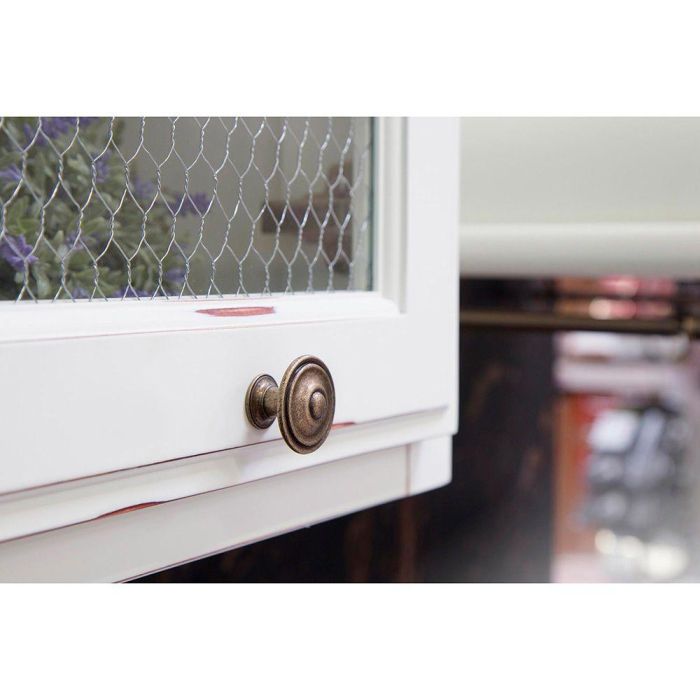 Rei Pomo Redondo para Mueble 4 Unidades Zamak Acabado Cuero Viejo Ø35mm Mod. 3110