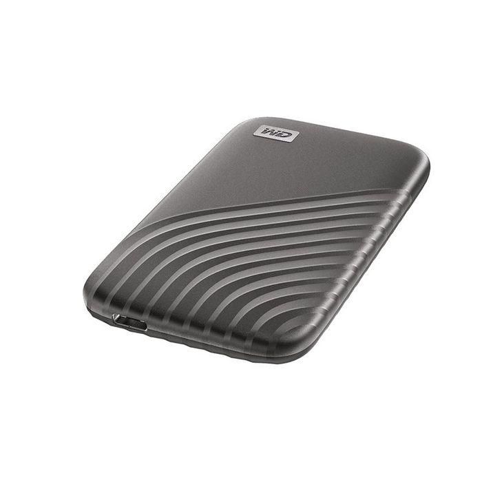 Western Digital My Passport SSD - Disco Duro Externo 500 GB, USB 3.2 / USB-C, hasta 1050MB/s, Gris, con Cifrado Hardware 3
