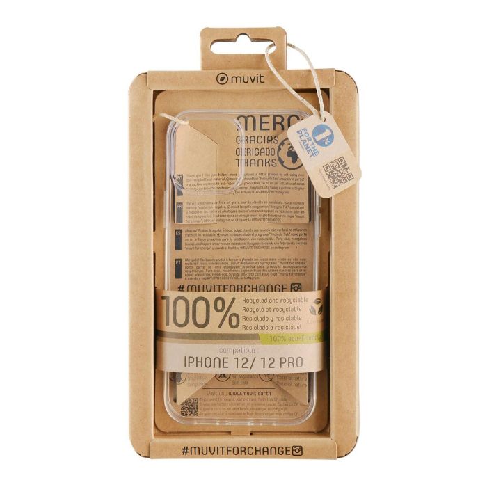 Muvit Funda Recycletek para Apple iPhone 12, Fabricada con Materiales Reciclados y Reciclable 0 Muvit Funda Recycletek para Apple iPhone 12, Fabricada con Materiales Reciclados y Reciclable 0