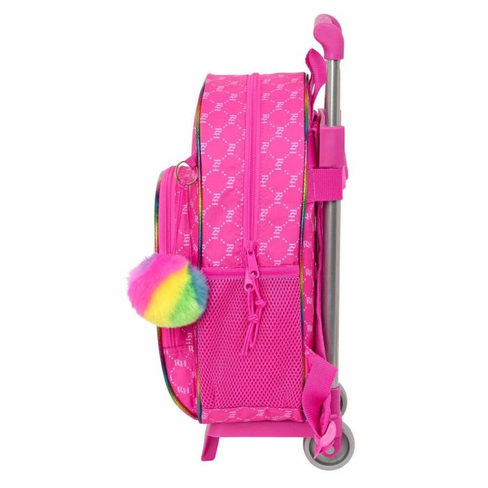 Mochila Escolar con Ruedas Rainbow High Fucsia (28 x 34 x 10 cm) 2