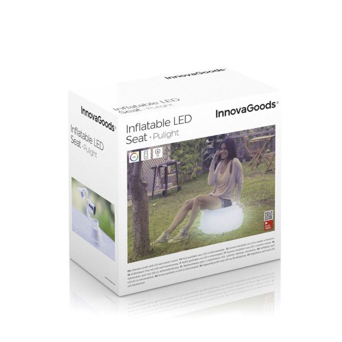 Asiento Hinchable con LED Multicolor y Mando a Distancia Pulight InnovaGoods 1 Asiento Hinchable con LED Multicolor y Mando a Distancia Pulight InnovaGoods 1